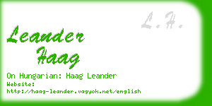 leander haag business card